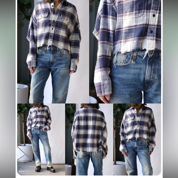 R13 Cropped Work Shirt - Picture 1 of 2